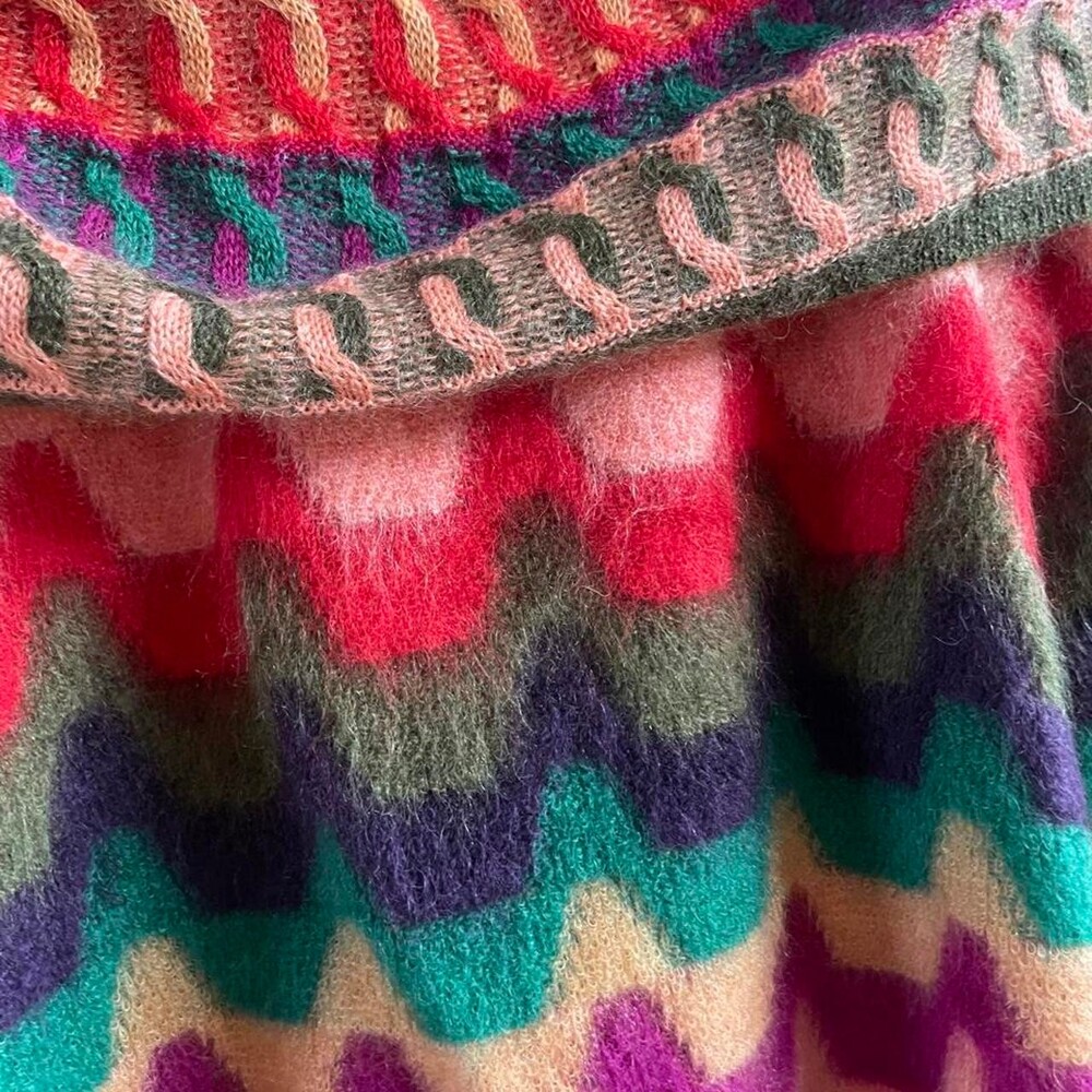 RARE Vintage Missoni Mohair Off Shoulder Sweater Made in Italy - Picture 2 of 6
